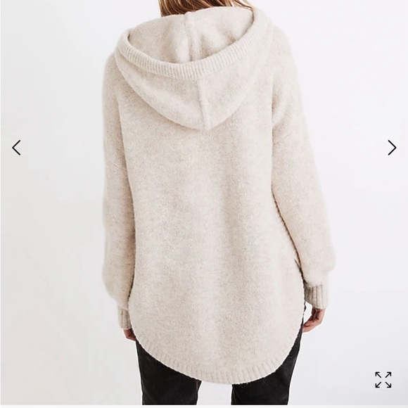 Madewell Womenโs Wilmington Hoodie Sweater Heather Parchment Size Small - Picture 11 of 11